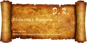Diószegi Kadosa névjegykártya